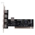 USB 2.0 4 Port 480Mbps High Speed VIA HUB PCI Controller Card Adapter PCI Cards. 