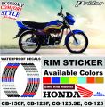 Wheel Stickers for HONDA PRIDOR Rim Reflector Tape Motorcycle Decals Graphics 17". 
