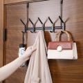 Over the Door 5 HookOver Door Hanger 6 Hooks Iron Hanger In Black, Space saving Kitchen And Bathroom Accessories Organizer For Clothes s Iron Hanger In Black, Home and wardrobe Accessories Organizer Space Saving Stand. 