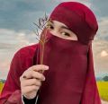 Simple & Beautiful Veil Charm Forehead Niqab Mehrun Colour. 