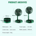Mini Foldable Fan, USB Rechargeable Cooling Fan, 180 Degree Rotatable, 1500mAh Battery Lasting 6-9 hours, Low Noise Smooth Running, 2 Speed Adjustable.. 