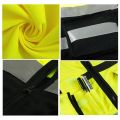 OIMG 2 Pcs 7 Pockets Class 2 High Visibility Zipper Front Safet Yellow Vest With  Reflective Strips X & Xl. 