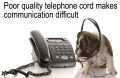 Telephone Receiver Cable, Telephone Cord, Phone Cord, Handset Cord. 