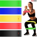 Loop band , 5 color Yoga Resistance Rubber Bands, Resistance band pack of 5, leg loop bands. loop bands, thera bands, stretch band,  Elastic Bands Fitness. 