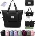 Large Capacity Folding Travel Bag, Travel Lightweight Waterproof Carry on Luggage Bags with Fixed Strap, Dry and Wet Separation Foldable Travel Duffel Bag for Weekender Overnight Sports Gym Bag. 