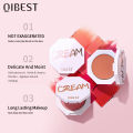 BataBata QIBEST 6 Color Blush Makeup Palette Red Rouge Lasting Natural Cream Cheek Contour Blusher Korean Comsmetic Cheek Tint Face Blush. 
