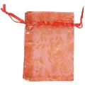 FLYEER 300Pc 7X9cm Rose Organza Drawstring Gift Jewelry Bags Pouches Wedding Xmas Party Gifts Bags Red. 