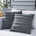 Cushion Cover Throw Pillow Covers Lacttice Pattern for Couch Sofa Chair, Cotton Linen Decorative Pillows Cushion Covers,, Set of 2 - 18*18 Inch. 