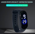Pack of 2 Stylish M3 M4 Touch Black and White LED Smart Sports Digital Bracelet Waterproof Hand Watch Best Band for Boys Kids Children Girls Ladies Women Men as Birthday Gift. 