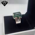 Natural Emerald Ring 925 Sterling Silver Handmade Zamrud Stone Ring Zambian Emerald Panna Ring. 