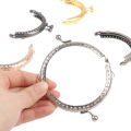 8.5cm Round Metal Frame Purse Handle Clutch Bag Handbag Clasp Lock Bags Hardware. 