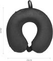 H HOMEWINS Travel Pillow 100% Pure Memory Foam Neck Pillow,Comfortable & Breathable Cover,Head Neck Support Pillow for Airplane,Car,Home,Office (Black). 
