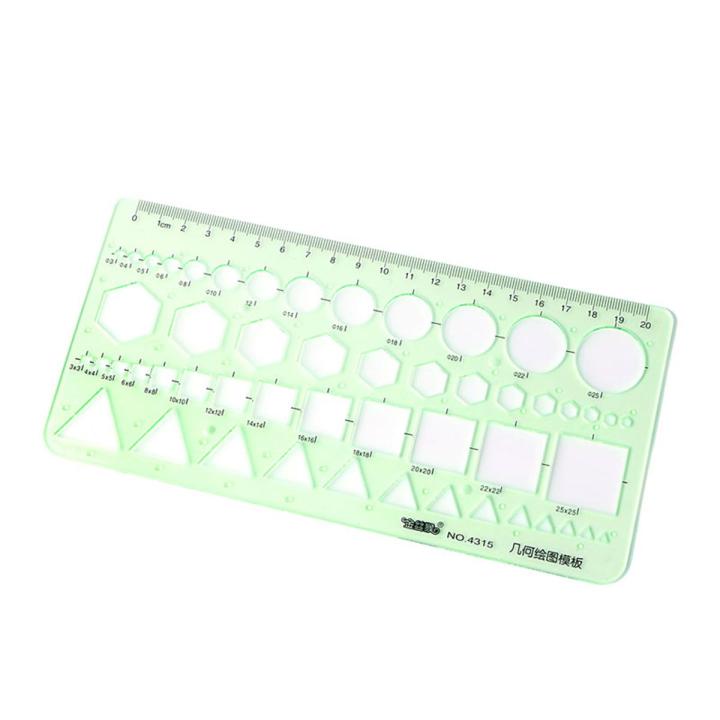Template Drawing Measure Plastic Circles Square Geometric Template Ruler Stencil Measure Tool ...