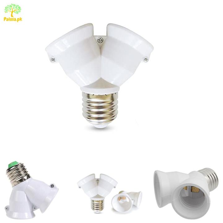 Double Base Socket Lamp Base Holder Converter Splitter Adapter For LED ...