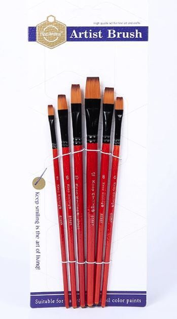 KEEP SMILING FLAT BRUSH SET 6PCS A6086F | Daraz.pk