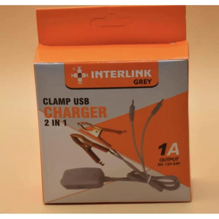 INTERLINK Clamp usb charger 2 in 1 - Nokia (thin) pin/ Android Clamp charger