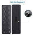 Jelly Comb Rechargeable Bluetooth Keyboard, 2.4G Wireless Multi-device Bluetooth Keyboard Switch to 3 Devices Compatible with iOS, Android, Mac OS, Windows. 