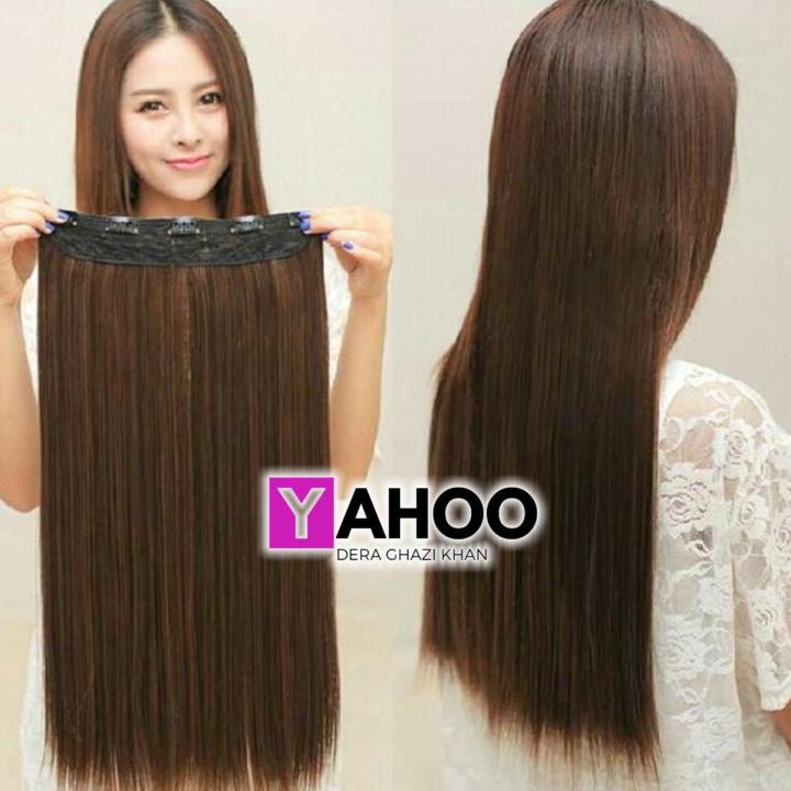 Hair Wig For Women Hair Extension for Her - 5 Clips In Light Brown Color Girls All the hair are 100% natural looking hair. They invisible and silky soft with a very look,most fashionable attractive. No tangle, no shedding.