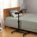ENRG Folding Laptop Table Stand 360 Tray Adjustable Rolling Laptop Desk with Wheels Workstation Cart Computer Table Foot Pedal For Sofa Bed Office. 
