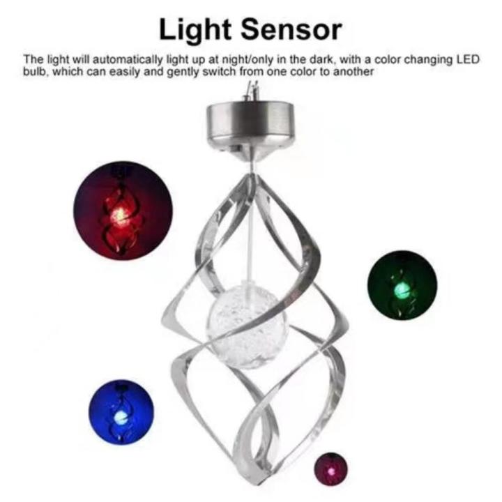 Solar wind chime light household solar gift light Villa courtyard lighting RGB chandelier