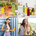 1pcs Empty 60-500ML Clear Plastic Juice Bottles w/ Caps W/ Funnel Reusable Water Bottle Containers for DIY Juicing Milk Beverage. 