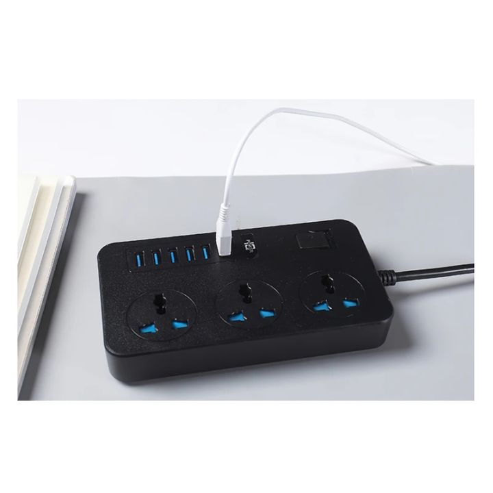 POWER%20Multi%20Power%20Plug%20Extension%20Board%20with%206%20USB%20Ports%20+%203%20Sockets%20Universal%20Travel%20Charging%20Adapter%20Surge%20%20With%201.8%20Meter%20Heavy%20Duty%20Copper%20Wire%20-%20Black%20-%20Image%204