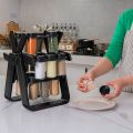 18Pcs Jar Spice Rack 360°Rotating Ferris Wheel Spice Rack Seasoning Organizer Seasoning Rack Tower for Kitchen Counter. 