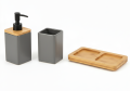 IKEA STORAVAN Polypropylene Plastic 3-piece Bathroom Sets (Soap Dispenser, Toothbrush Holder & Soap Dish) (Grey). 