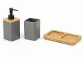 IKEA STORAVAN Polypropylene Plastic 3-piece Bathroom Sets (Soap Dispenser, Toothbrush Holder & Soap Dish) (Grey). 