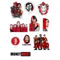 Money heist Stickers for Laptop Car Bike Phone Stickers. 