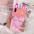 3D Colorfuls Rainbow Unicorn For iPhone 7 Plus Cute Cartoon Horse Back Phone Case High Quality Relax Silicone Soft Edge Full Girls Cover Lens Protective Shockproof Cover. 