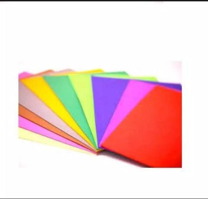 Pack Of 100 Colour Paper A4 Size Multi Colour For School Assignments Photocopy