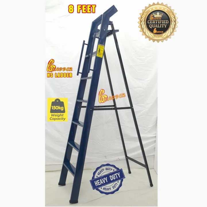 8%20ft%20Heavy%20Duty%207%20Step%20Iron%20Folding%20Ladder%20with%20Secure%20Handle%20and%20Durable%20Design%20-%20Image%202