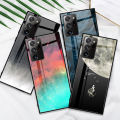 QiaQia Luxury Case For Samsung Note 20 S23 S24 Ultra A54 Tempered Glass Cover For Samsung S21 S22 Ultra Hard Back Case Protective Funda. 