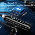 （New）Porui LED Diplay Wirele Bluetooth 5.3 Headphone Neck Hanging Magnetic Headet Memory Collar Aborption Earphone Cable port In Ear Earphone with Mic. 