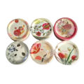 12 Pcs - Mix Design Round Printed Small Plates For Water Glass - Drinking water Glass Cover Plate Tea Cup Mug Glass Mat Set - Melamine Insulation Coasters - Coffee Pot Matt Bowl Pad Mats - Mate Coaster. 