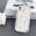 VRQR Soft Wavy Edge Phone Case For iPhone X Back Cover Full Screen Beautiful Flowers Pattern Cover iPhone XS Max XR. 