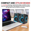 Mini Gamming Woofer Best USB Speakers With Bass Subwoofer Volume Control 3.5mm Audio USB Wired Powered Built-in Four Loudspeaker Multimedia for Laptop / Gaming PC. 
