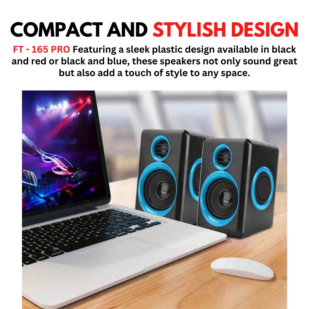 Ft-165 Computer Speakers With Heavy Bass Volume Control