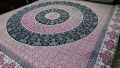 Sindhi Ajrak Style Cotton Bedsheet for King Size Double Bed 3 pcs. 