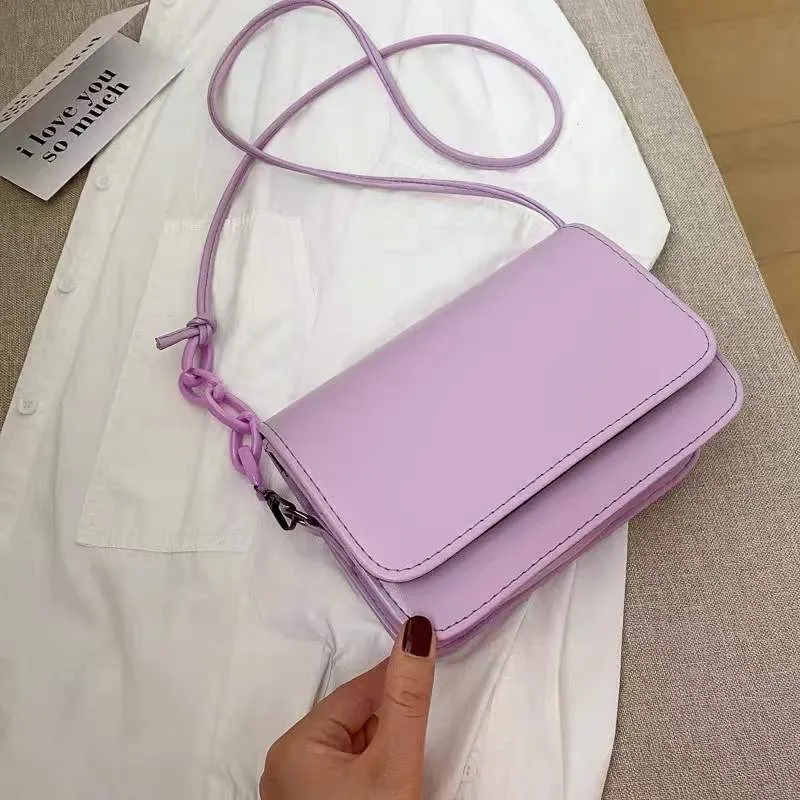 Flap Square Bag Lady Handbag Korean Fashion Chains Crossbody Bag