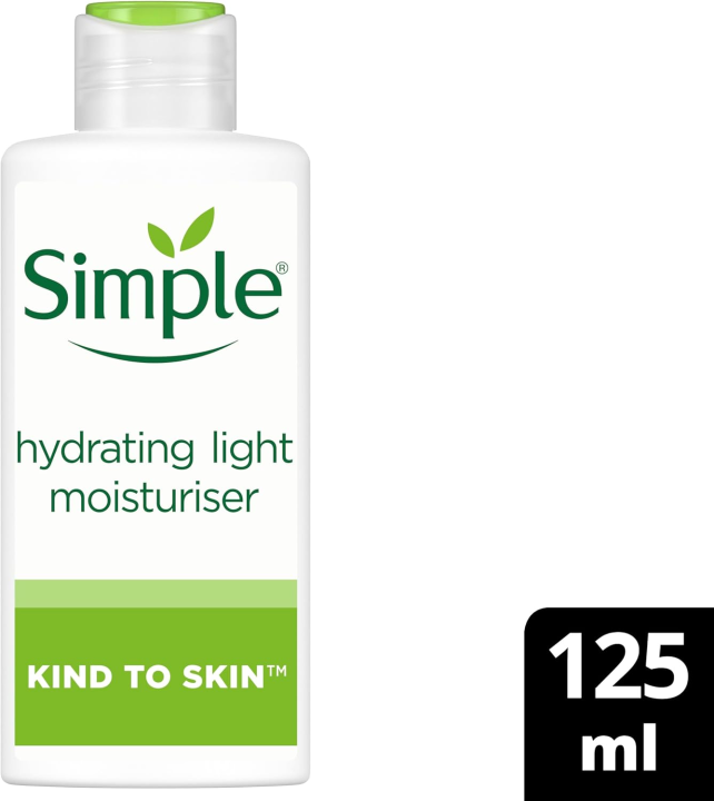 Simple Kind to Skin Hydrating Light Moisturiser 125ml – Best Face Moisturizer for Dry & Sensitive Skin