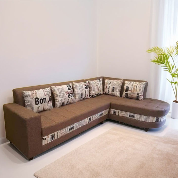Curved Design L Shape Sofa Set