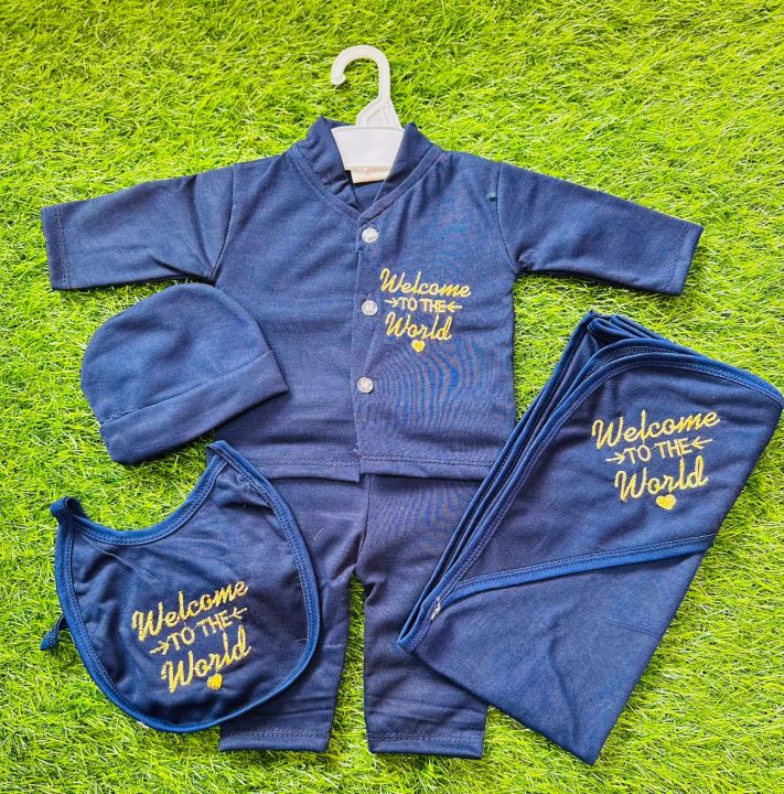 WELCOME TO THE WORLD DRESS WITH WRAPPING SHEET