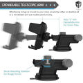 Car Mobile Phone Holder for Dashboard Windshield Desktop - Telescopic One Touch Long Neck Arm Adjustable Quick Stand Technology 360 Degree Rotation Clamp Ultimate Reusable Suction Cup Mount. 