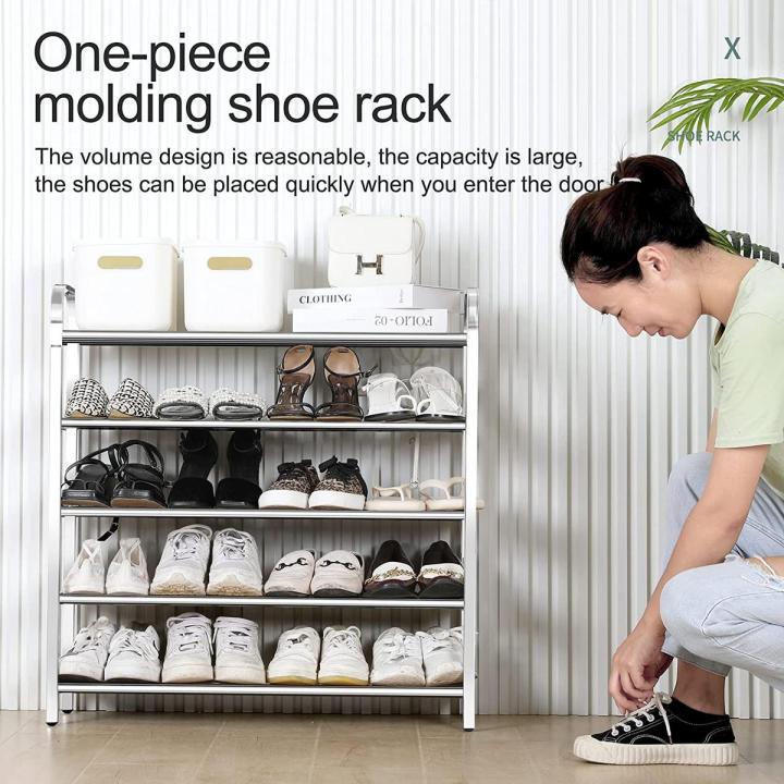 Stainless Steel Shoe Storage Organizer Shoe Rack  Storage Shelf for Bedroom, Closet, Entryway, Dorm Room