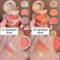 Blusher And Highlighter kit- 3in1 pallate- Professional Makeup kit for Eyes and Cheeks. 