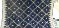 Winter Dark Blue Velvet Shawl ladies woolen Shawl velvet shawl. 