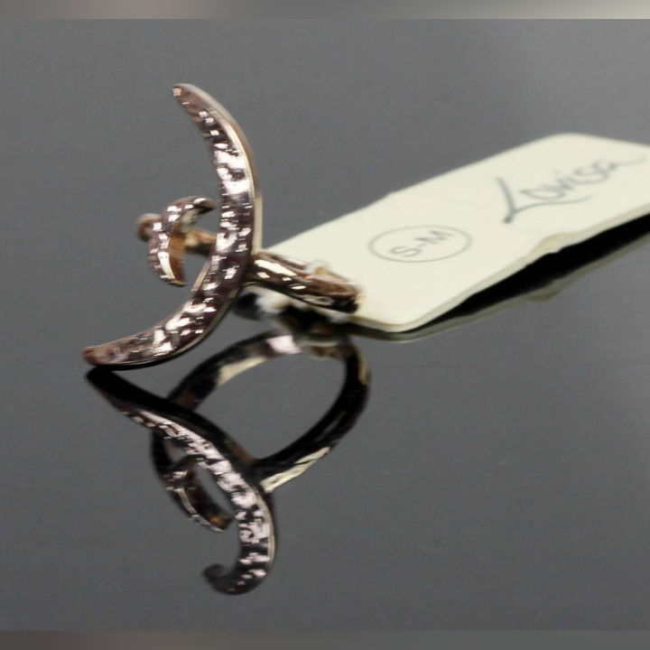 High Quality Lovisa Gold Plated Crescent Moon Open Ring Fashion Jewellery