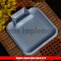 Square Snack Plate Snack Serving Tray, Chips, Cookies, Biscuits Tray, Spaghetti, Noodles - Pack Of 2. 